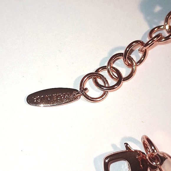 JOOMI LIM RHODIUM ROSE GOLD PLATED CHOKER WITH PEARLS - Picture 4 of 4